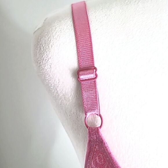 Lukasi Lace Demi Bra, Lightly Padded, Full Coverage, Pink, Size 36C, NWT - Picture 4 of 11